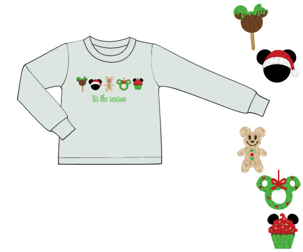 PREORDER 56: CHRISTMAS PT 2 - Christmas 2 Shirt Only - Main Street Christmas Snacks Boy Shirt