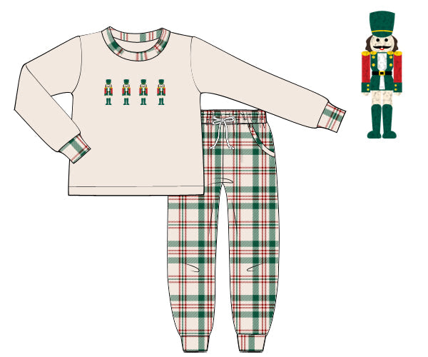 PREORDER 56: CHRISTMAS PT 2 - Christmas 2 Boys Only - Nutcrackers & Plaid Boy Jogger Set