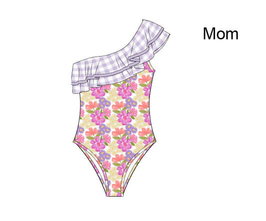 PREORDER 46: SPRING 1 - Citrus Springtime Swim Mom 1pc