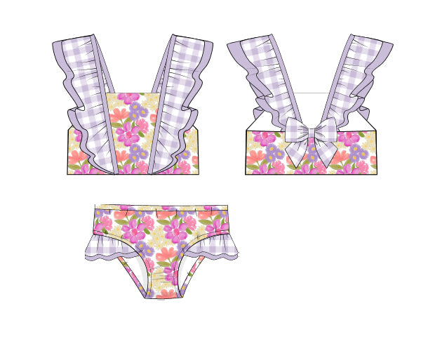 PREORDER 46: SPRING 1 - Citrus Springtime Swim Girl 2pc