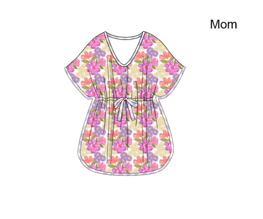 PREORDER 46: SPRING 1 - Citrus Springtime Swim Mom Cover Up
