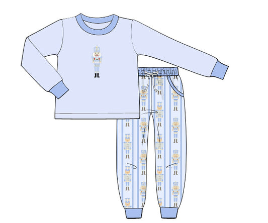 PREORDER 56: CHRISTMAS 2 - Christmas 2 Boys Only - Embroidered Toy Soldier Boy Jogger Set