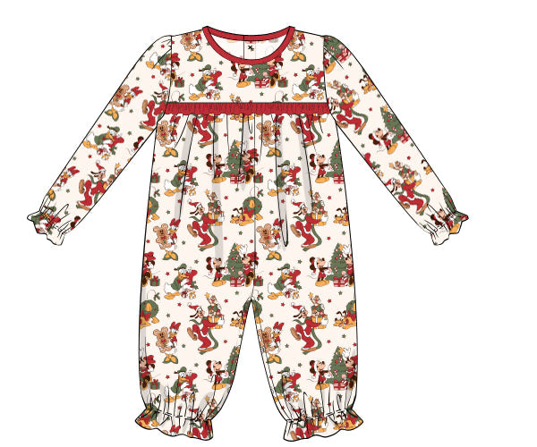 PREORDER 56: CHRISTMAS 2 - Main Street Christmas Loungewear Girl 1pc