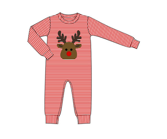 RTS - Applique Reindeer Boy Longall