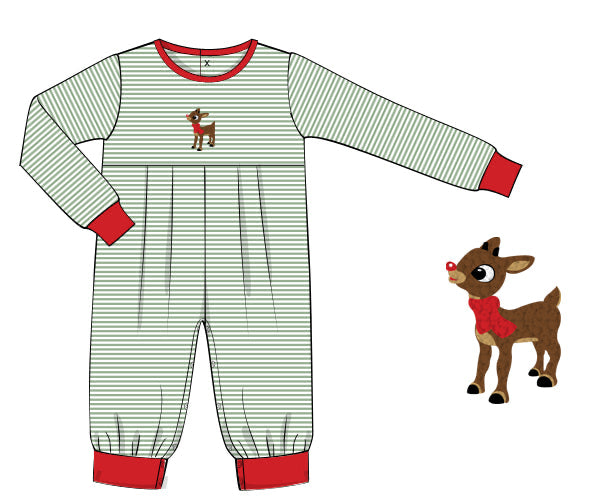 PREORDER 56: CHRISTMAS 2 - Red Nose Reindeer Boy Longall