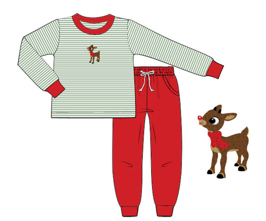 PREORDER 56: CHRISTMAS 2 - Red Nose Reindeer Boy Jogger Set