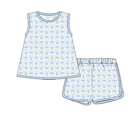 PREORDER 46: SPRING 1 - Mom & Me Hydrangeas Mom Loungewear Set