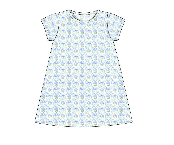 PREORDER 46: SPRING 1 - Mom & Me Hydrangeas Girl Dress