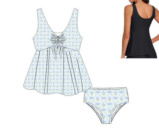 PREORDER 46: SPRING 1 - Mom & Me Hydrangeas Mom 2pc Swim