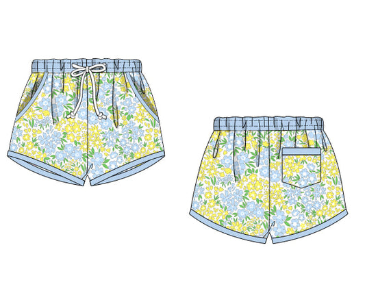 PREORDER 46: SPRING 1 - Small Garden Blooms Boy Shortie Trunks