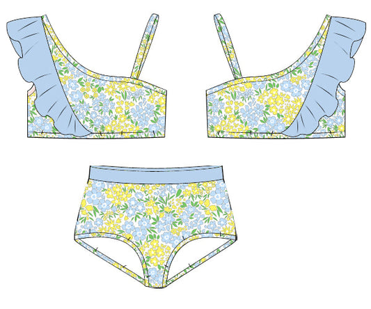 PREORDER 46: SPRING 1 - Small Garden Blooms Girl 2pc Swim