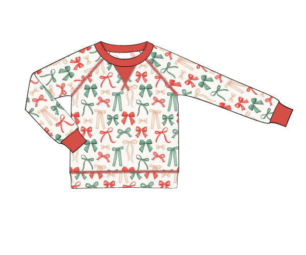 PREORDER 56: CHRISTMAS PT 2 - Christmas 2 Shirt Only - Holly Jolly Bows Pullover