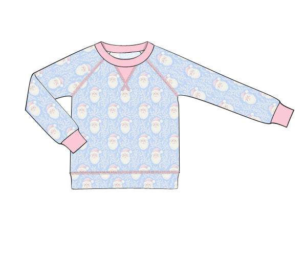PREORDER 56: CHRISTMAS PT 2 - Christmas 2 Shirt Only - Merry in Blue Girl Pullover