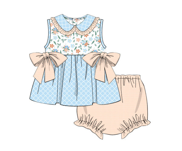 PREORDER 46: SPRING 1 - Magnolia Blooms Girl Diaper Set