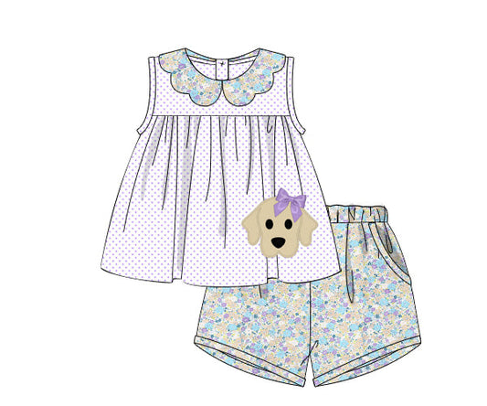 PREORDER 46: SPRING 1 - Springtime Pup Girl Shortie Set