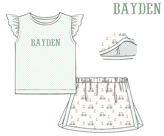 PREORDER 46: SPRING 1 - Caddy Crew Girl Skort Set