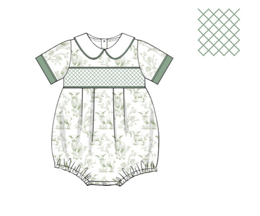 PREORDER 46: SPRING 1 - Little Lamb Toile Boy Bubble