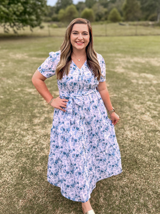 RTS - AUTUMN BASICS - Virginia Blue Mom Dress