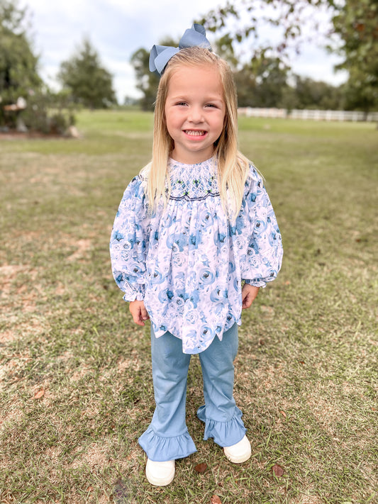 Virginia Blue Girl Pant Set