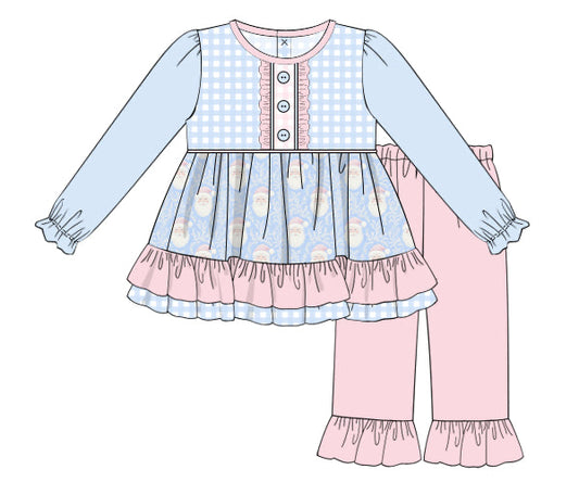 PREORDER 56: CHRISTMAS 2 - Christmas 2 Girls Only - Merry in Blue Girl Pant Set