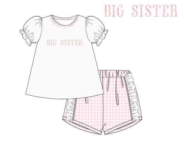 PREORDER 48: SUMMER 1 - Summer FK Sibling Sets Girl Shortie Set