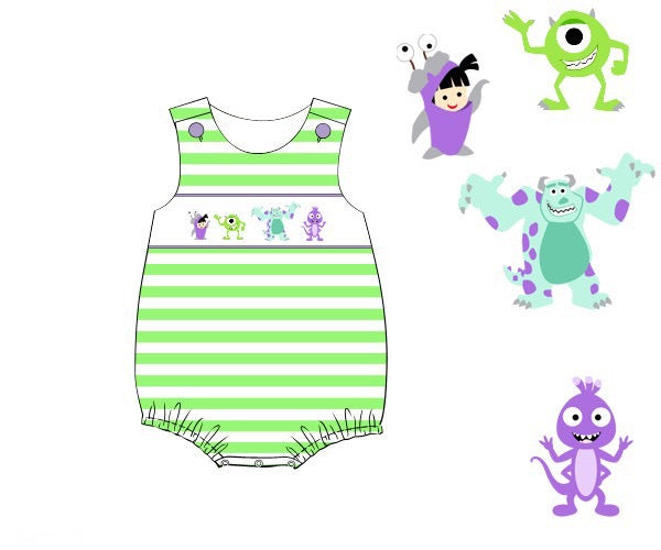 PREORDER 45: RERUNS - Smocked Monsters Boy Bubble