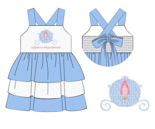 RTS - French Knot Carriage Girl Dress