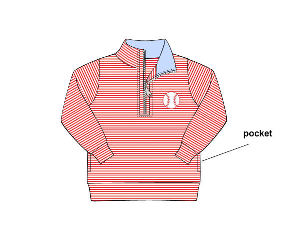 PREORDER 59: TTS - TTS Shirt Only - Baseball Boy Quarter Zip