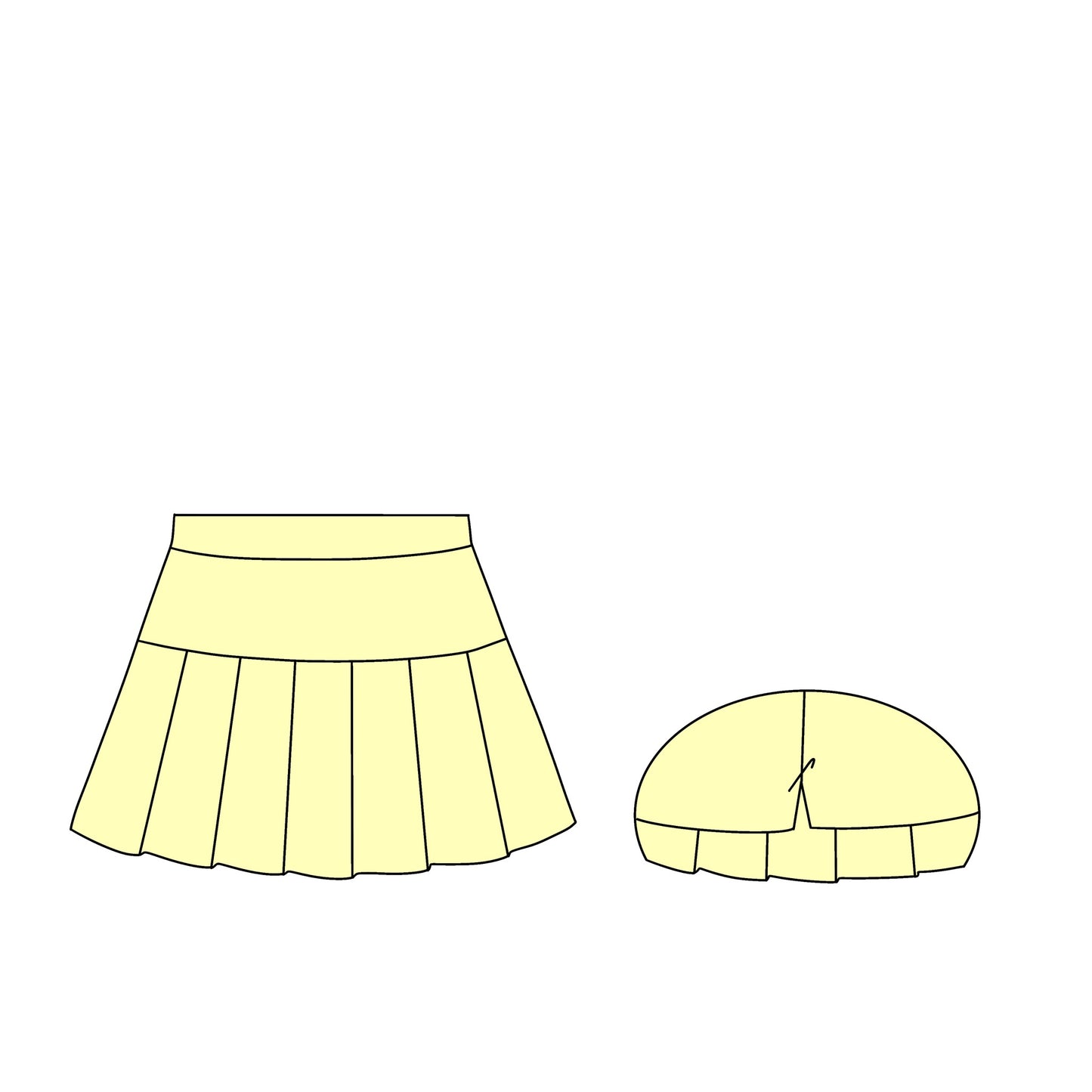 PREORDER 48: SUMMER 1 - Summer Mix/Match - Yellow Skort