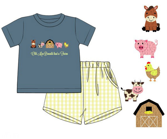 PREORDER 48: SUMMER 1 - Summer FK Farm Boy Shortie Set