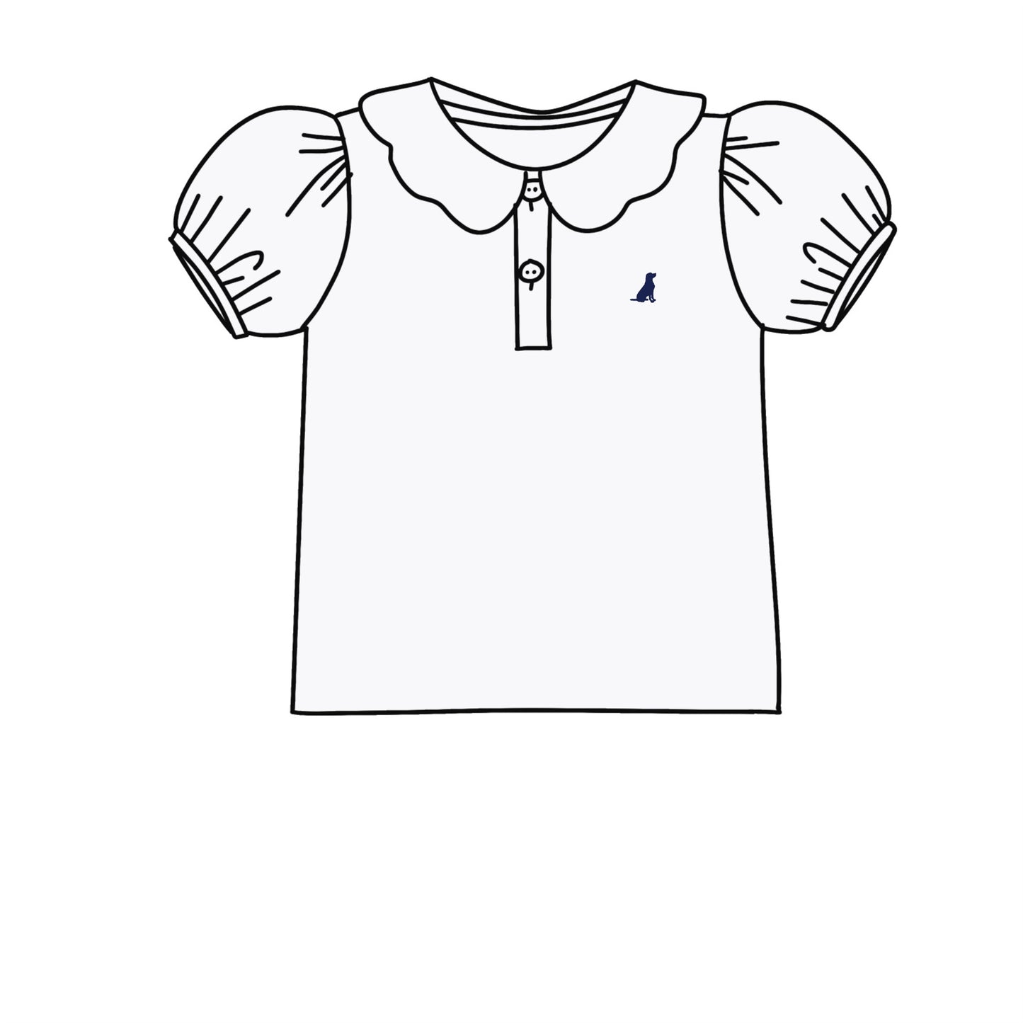 PREORDER 48: SUMMER 1 - Summer Mix/Match - White Puff Sleeve Top