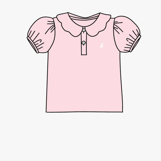 PREORDER 48: SUMMER 1 - Summer Mix/Match - Pink Puff Sleeve Top