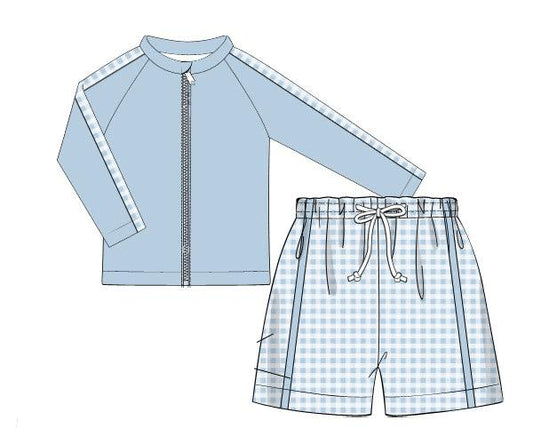 RTS - Love Shack Swim Boy Rashguard + Trunk Set