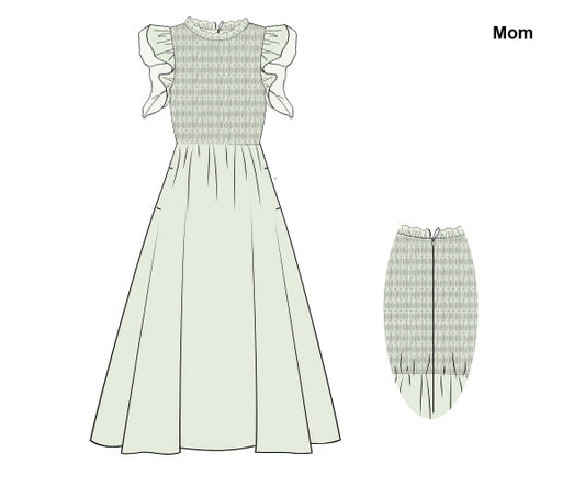 PREORDER 46: SPRING 1 - Embroidered Cross Mom Dress