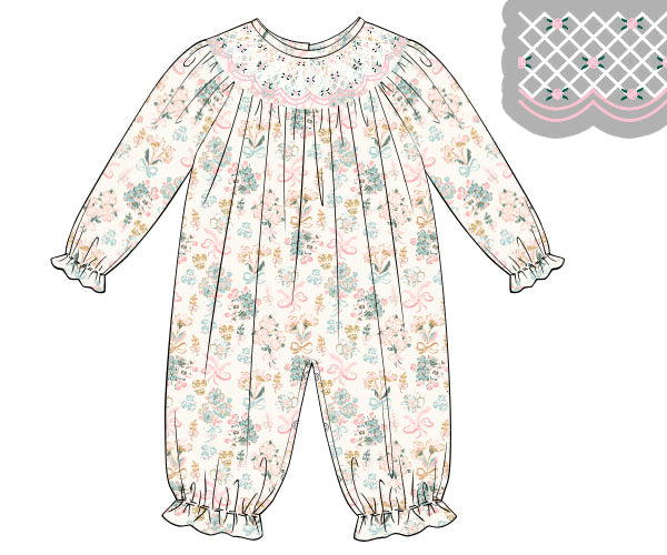 PREORDER 57: WINTER - Winter Girls Only - Turquoise Floral Girl Longall