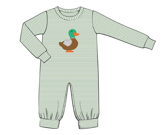 PREORDER 58: WINTER RERUNS - Applique Mallard Boy Romper