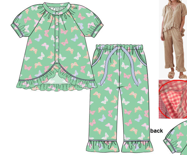 PREORDER 59: TTS - TTS Girls Only - Beaded Butterflies Girl 2pc Set
