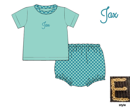 RTS - Groovy Retro Boy Diaper Set - NO PERSONALIZATION