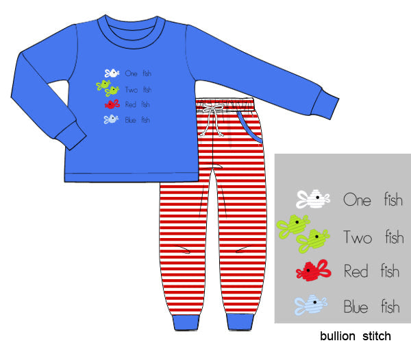 PREORDER 59: TTS - One Fish, Two Fish Boy Jogger Set
