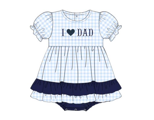 PREORDER 48: SUMMER 1 - FK I Heart Dad Girl Skirted Bubble