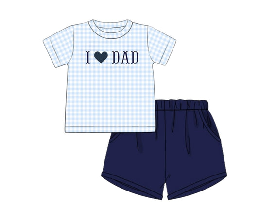 PREORDER 48: SUMMER 1 - FK I Heart Dad Boy Shortie Set
