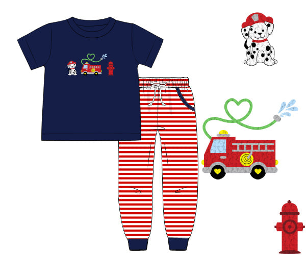 PREORDER 59: TTS - TTS Boys Only - Heart On Fire Boy Jogger Set