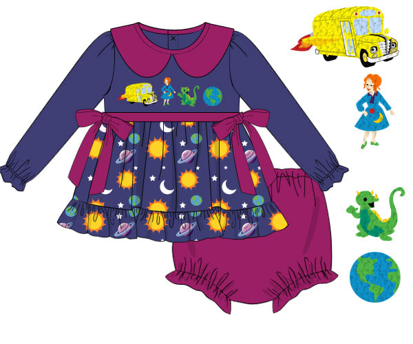 PREORDER 59: TTS - Magic School Days Girl Diaper Set