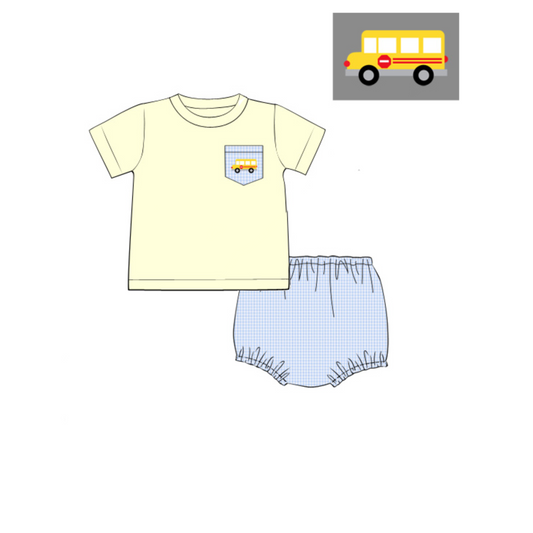 PREORDER 49: SUMMER PT 2 - Wheels On The Bus Boy Diaper Set