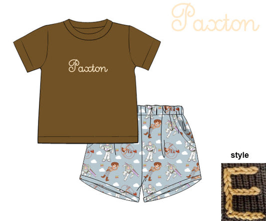PREORDER 46: SPRING 1 - Spring 1 Boys Only - Round ‘Em Up Boy Shortie Set