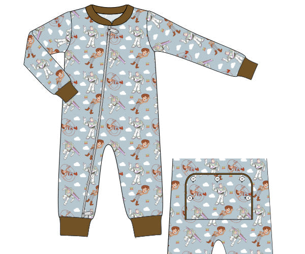 PREORDER 46: SPRING 1 - Spring 1 Boys Only - Round ‘Em Up Boy Loungewear Zippy