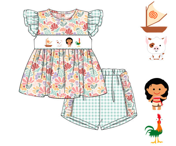 PREORDER 45: RERUNS - The Ocean Is Calling Girl Shortie Set
