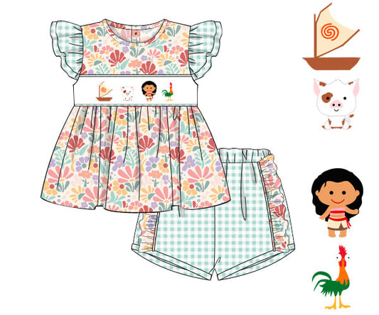 PREORDER 45: RERUNS - The Ocean Is Calling Girl Shortie Set