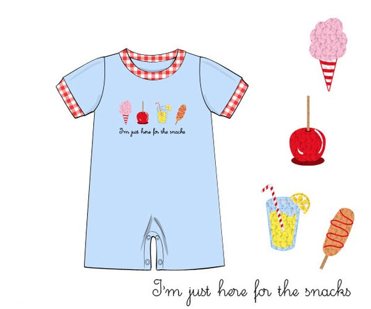 French Knot Fair Snacks Boy Romper