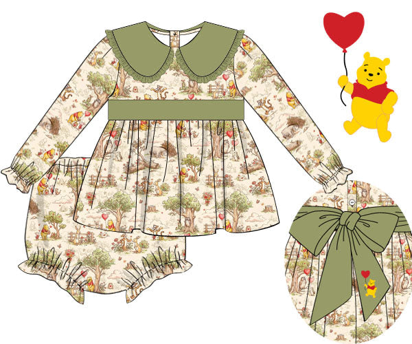 PREORDER 59: TTS - 100 Acres of Love Girl Diaper Set